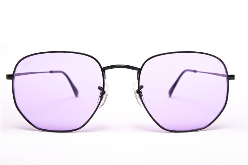 Full Rim Hexagon Unisex Purple  Sunglasses V2021 C3